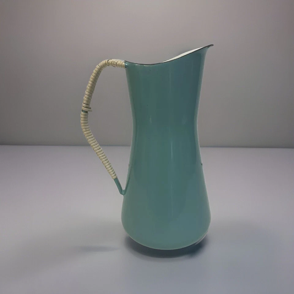 MCM Dansk Kobenstyle Jarra Esmaltada Azul Turquesa Mango Envuelto Quistgaard 8’ Foto 3 de 4