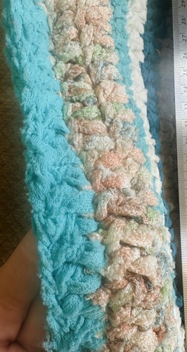 Handmade crocheted rag rug oval floor decor 22x17 - Picture 13 of 13