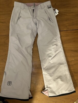 Betty Rides Girls Trinket Snow Pants Sz S Ecru Ski Snowboard