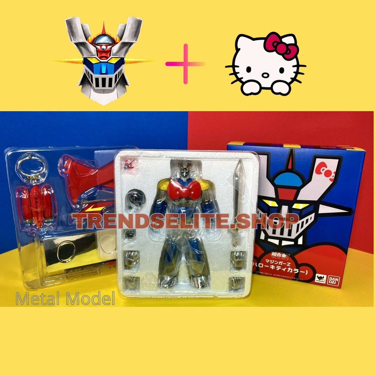 Chogokin Mazinger Z Hello Kitty Color Action Figure Bandai Chogokin Mazinger Z Hello Kitty Color Action Figure Bandai