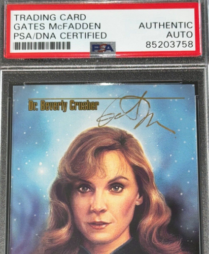 Gates McFadden "Dr Crusher" 1993 Skybox STAR TREK Signed Auto Rookie Card PSA RC - Picture 2 of 3
