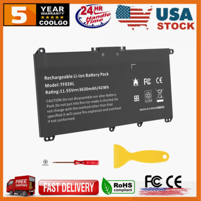 TF03XL Battery for HP Pavilion 14-CD 14-BF 15-CC 15-CD 14-BK 17-AR / Charger