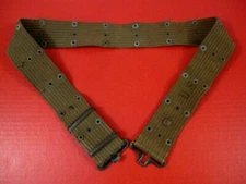 Original WWII US Army/USMC M1936 Pistol Web Belt OD Green - NasCO 1944 - NICE
