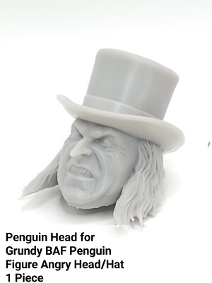 3d Printed DANNY DEVITO PENGUIN HEAD GRUNDY BAF 1:10 7'' MCFARLANE DC MULTIVERSE