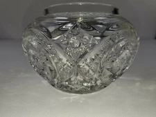 Vintage Pressed Glass Votive Candle Holder/Rose Bowl