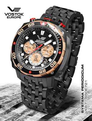 Vostok Europe Systema Periodicum 'Boron' Chronograph VK67- 650E721B