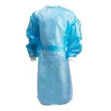 McKesson Disposable Chemotherapy Procedure Gown Blue Large 10 Ct