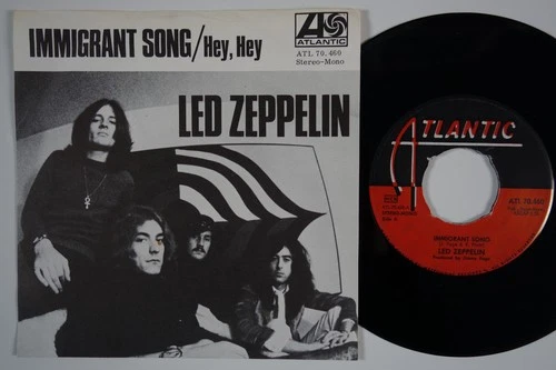 LED ZEPPELIN Immigrant Song RARE Sweden 45 PSYCH hard rock prog swedish HEAR!