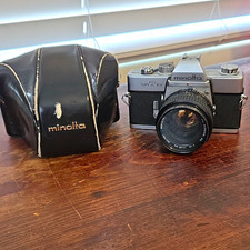 Vintage Minolta SR-T 101 35mm SLR Film Camera w/ MC Rokkor-PG 50mm f/1.4  Case