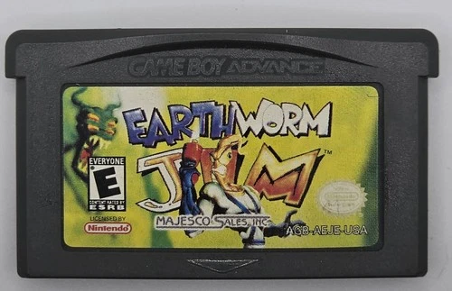 Earthworm Jim GBA Authentic - Internal Pins Professionally Cleaned & Tested