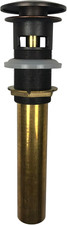 Sinksense 1.5" Pop-Up Sink Drain in Aged Copper with Overflow