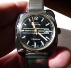 Vintage 1977  Timex Viscount Automatic Cushion Mechanical 36mm Mens Watch