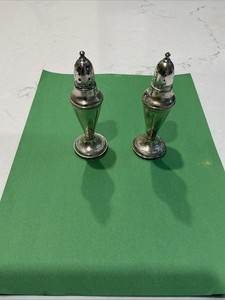 Sterling Silver Salt and Pepper Shakers Vintage Weighted