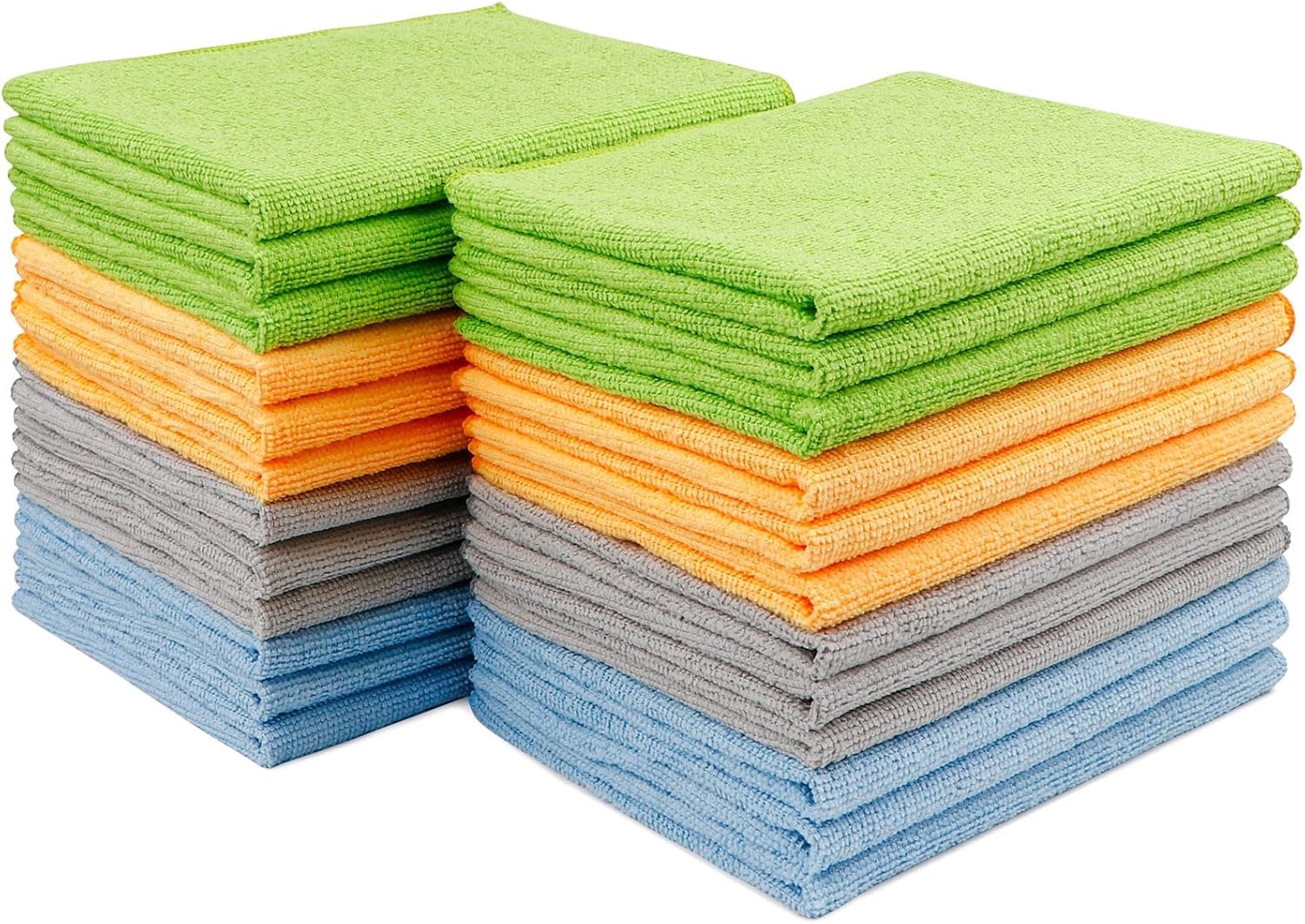 AIDEA 24-Pack Microfiber Cleaning Cloths for Cars - Super Soft & Absorbent Towels