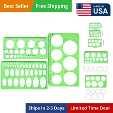 3Pcs Circle Template, Template for Drawing 3 Sizes Stencil...