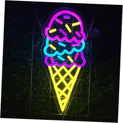 Ice Cream Open Neon Sign Shop Wall Decor Custom Neon Signs Neon Delight