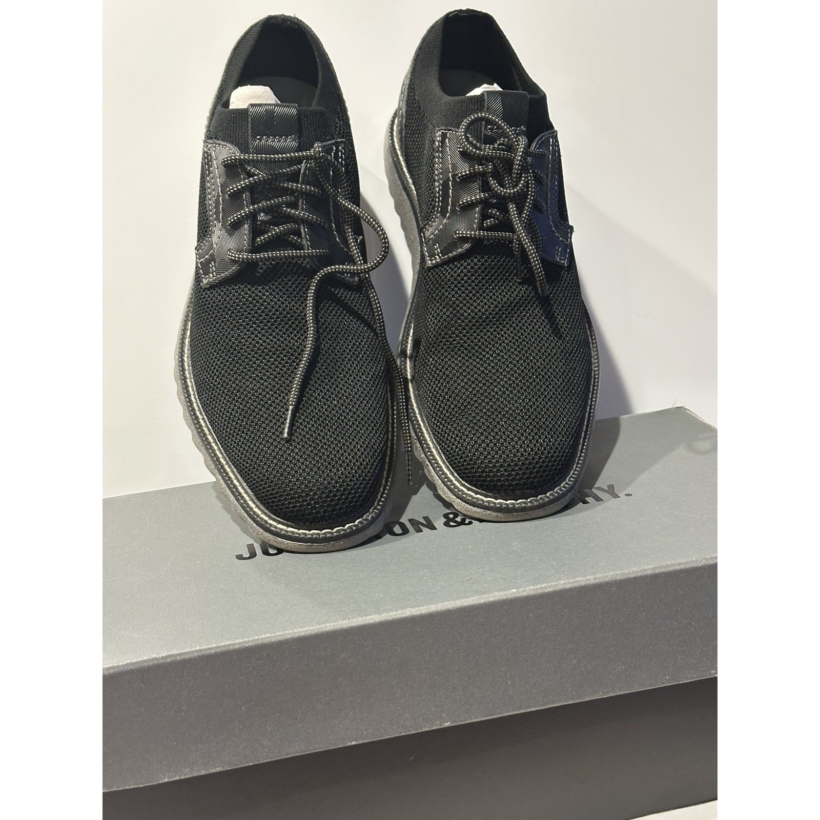 SAOLA Johnston & Murphy Duncan Kint punta liscia uomo 8 5 pelle nabuk suola Eva