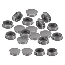 16Pcs 1-3/8" Plastic Hole Plugs Panel Flush Type Knockout Locking Plugs Gray