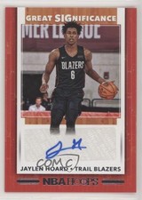 2019-20 Panini NBA Hoops Great SIGnificance Jaylen Hoard #GS-JHR Rookie Auto RC