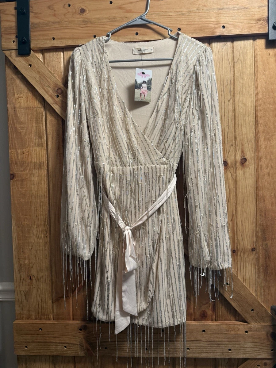 slim fit dress slacks Golden Allure Fringe Dress  SLAYEDBYTEN