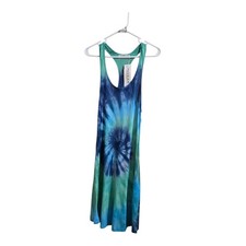 Tie Dye Tank Dress Hippie Festival Swim Cover-Up with Pockets Size Medium NWT
