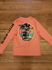 Bucee's Youth Dry-fit Palm Tree Beach Long Sleeve T-shirt Kids Medium