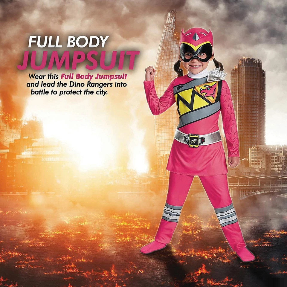 Girl's Pink Ranger Dino Charge Costume - Disguise Costumes - Image 2 of 4