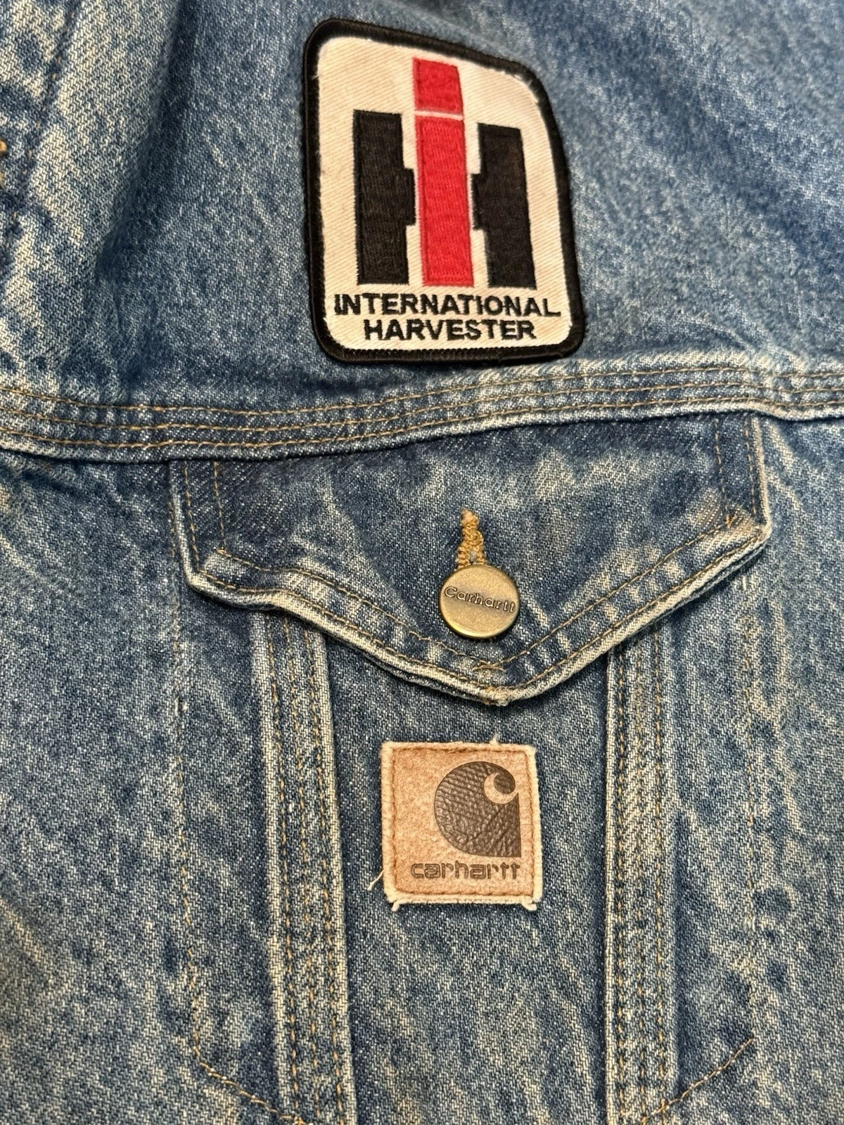 VINTAGE CARHARTT J11DST USA DENIM JACKET XL BLANKET LINED SCREAMING EAGLE π₯ - product detail image 12