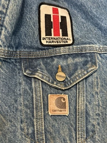 VINTAGE CARHARTT J11DST USA DENIM JACKET XL BLANKET LINED SCREAMING EAGLE 🔥 image 12