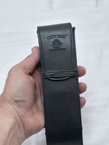 Cutty Sark Stainless Steel Flask & Cigar Tube with Leather Holster Scots Whisky - Picture 10 of 10