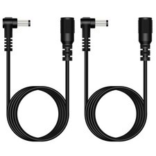 DC Power Extension Cable, 5.5mm x 2.1mm Extension Cord, 2-Pack 6FT 90 Degree ...