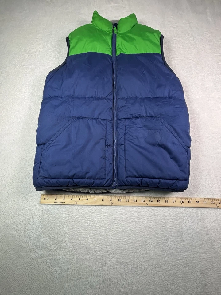 Old Navy Boys Youth Size Large (10/12) Puff Green Top Blue Bottom Boys Vest - Image 4 of 4