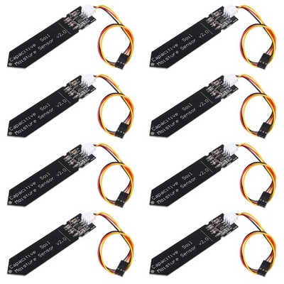 8Pcs Capacitive Soil Moisture Sensor Module Corrosion Resistant 3.3V-5.5V Wid...