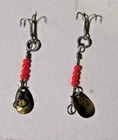 TWO (2) Small Vintage Hammered Brass Bear Valley Spinner w/4 Beads, NEW (unused)