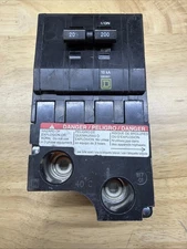 Square D QO2200 2 Pole 200 Amp 120/240v Branch Breaker Type QO Tested