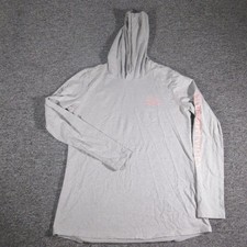 Vineyard Vines T-Shirt Womens XS Gray Edgartown Hooded Whale Logo Long Sleeve