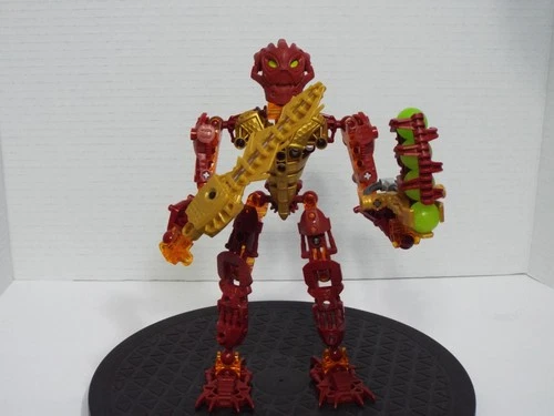LEGO BIONICLE INIKA TOA JALLER (8727) COMPLETE FIGURE INCLUDING 4 ZAMOR SPHERES