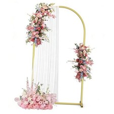 6 FT Wedding Arch Backdrop Stand Metal Arch Stand for Wedding 6FT Gold