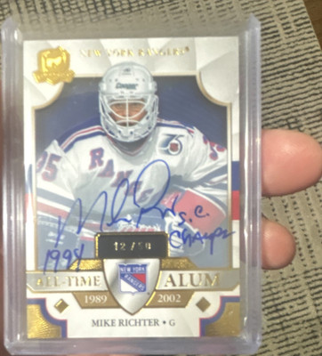 Upper Deck The Cup 2020-21 Mike Richter All-Time Alumni Gold Foil Autograph /50