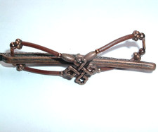 Small Lilla Rose Flexi Hair Clip Celtic Copper and Leather New w Tag