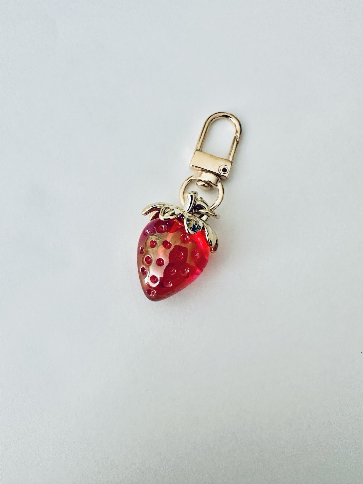 Strawberry Bag Charm Pendant, Purse Charm - NEW