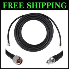 36ft SMA Male to N Male Cable, Low Loss Coaxial Extension