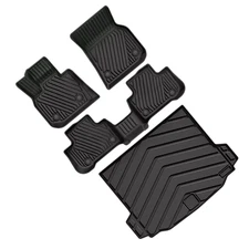 3D Floor Mats + Trunk Cargo Liner Full Set for 2018-24 BMW X3 All Weather TPE