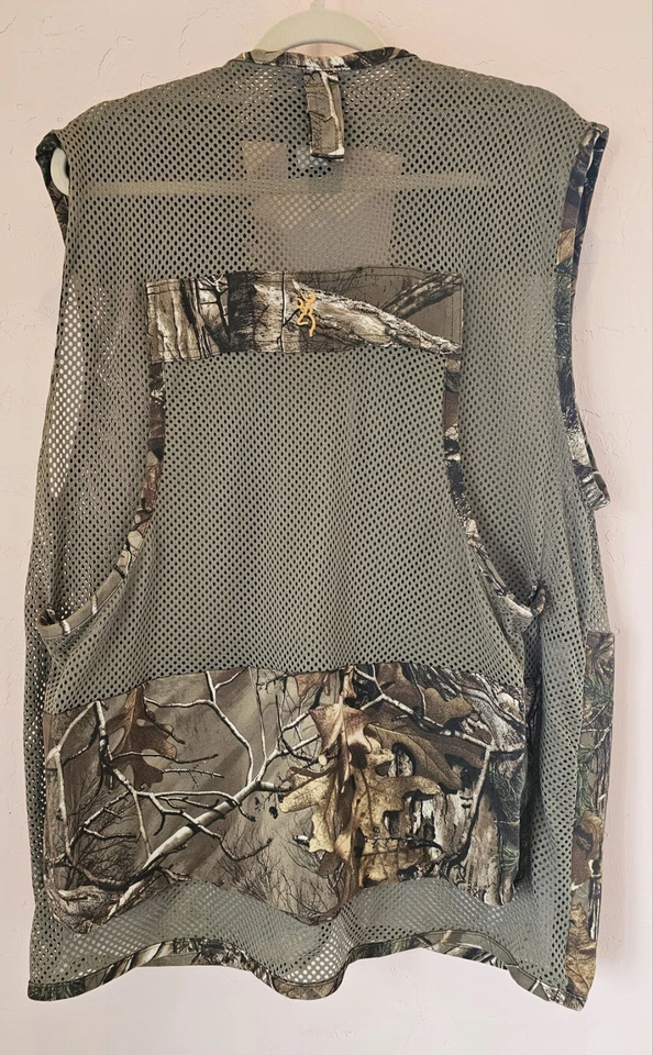 BROWNING Men Camo Camouflage Hunting Vest Sz XL - Image 3 of 4