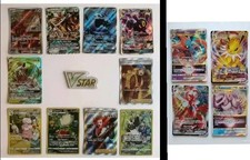 Carte Pokemon in ITALIANO Serie GX PERSONAGGI E OLO LOTTO 10 +4 Card grandi Vmax