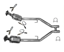 Engine H Pipe with Dual Catalytic Converter For Ford Mustang 4.6L 2005-2010