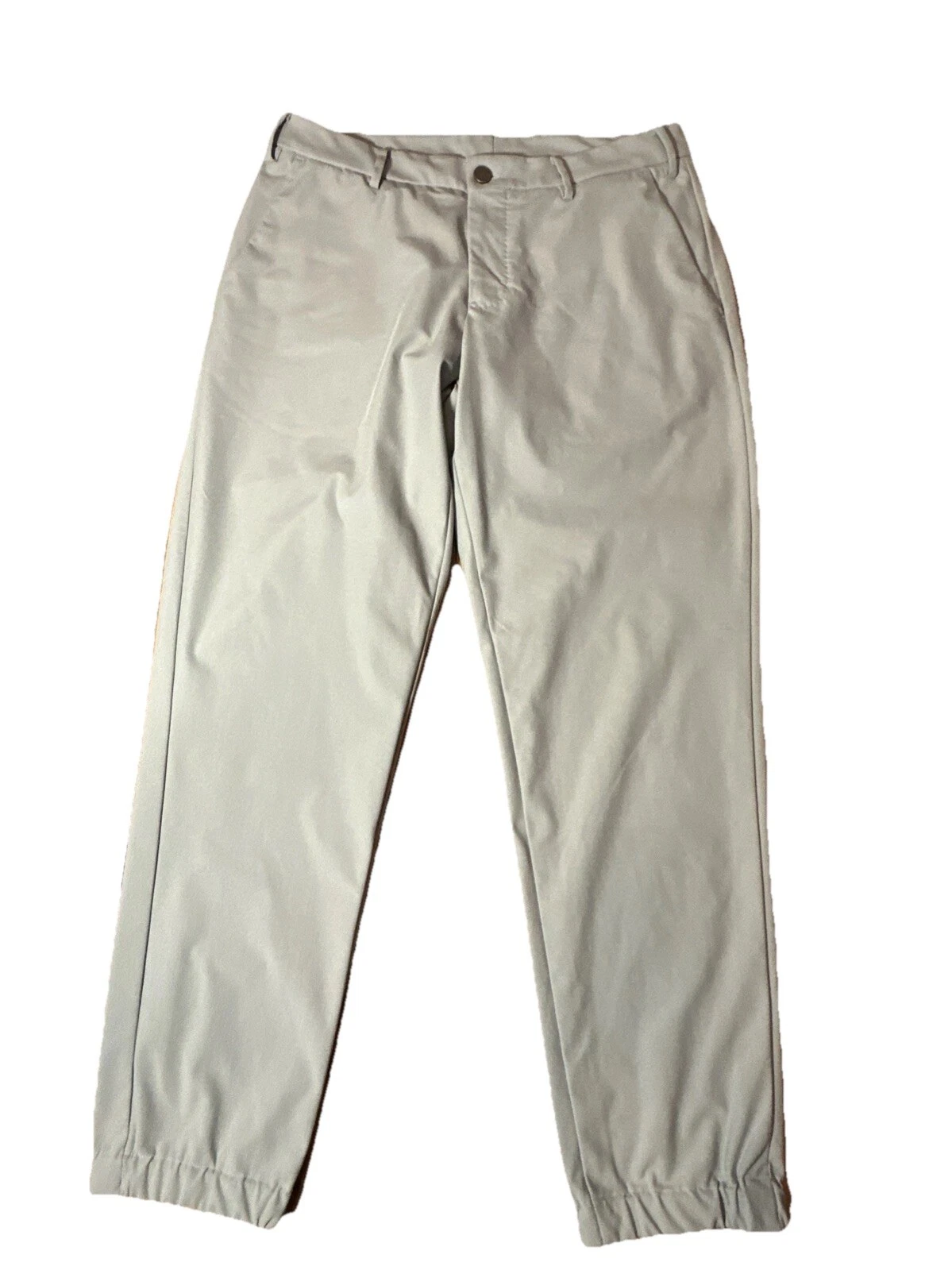 J Hilburn Golf (A10) Jogger Pants 32W 29L Light Gray Polyester Flat Front