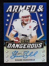 2021 Leaf Metal Draft Blue Rainbow 16/35 Shane Buechele #AD-SB1 Auto 0eo6