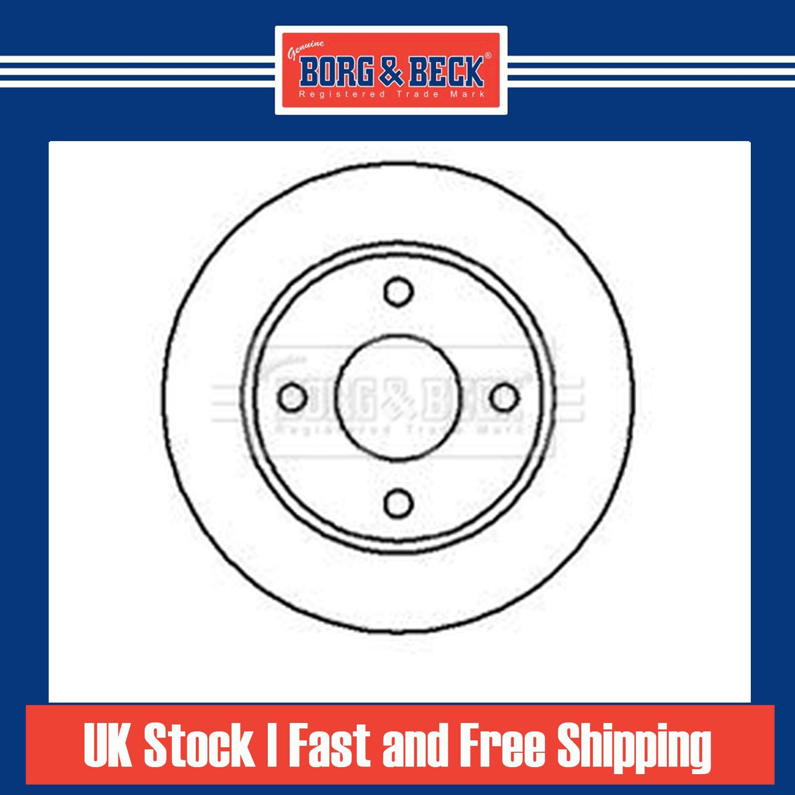 2x Brake Discs Solid Front 240mm BBD4077 Borg & Beck 1006505 1E0333251 1013581