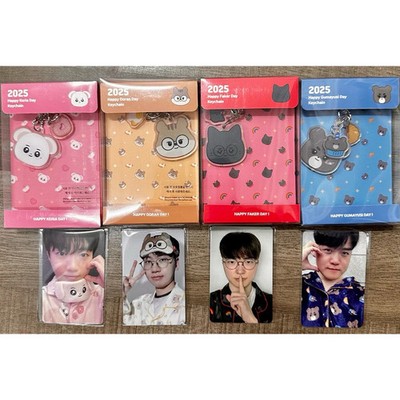 [AUTHENTIC] T1 FAKER GUMAYUSI DORAN KERIA ONER BIRTHDAY KEYRING SET CARD ATI K24